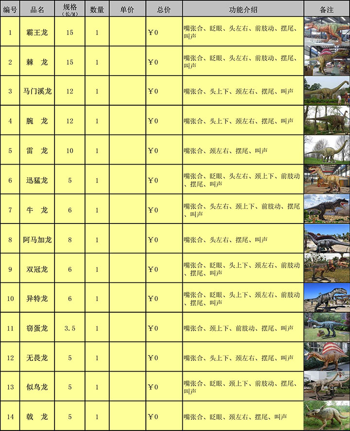 仿真電動(dòng)恐龍出租租賃